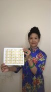 刘藏元的代表作“金观音邮票”在泰国发行